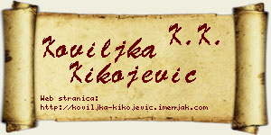 Koviljka Kikojević vizit kartica